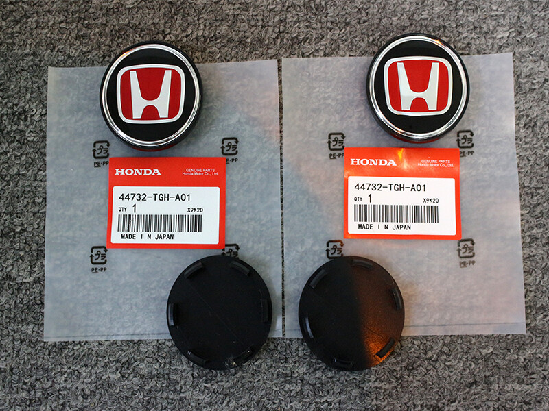 Black HONDA Set Of 4 Wheel Center Caps 62mm For 2018-2025 Honda Accord