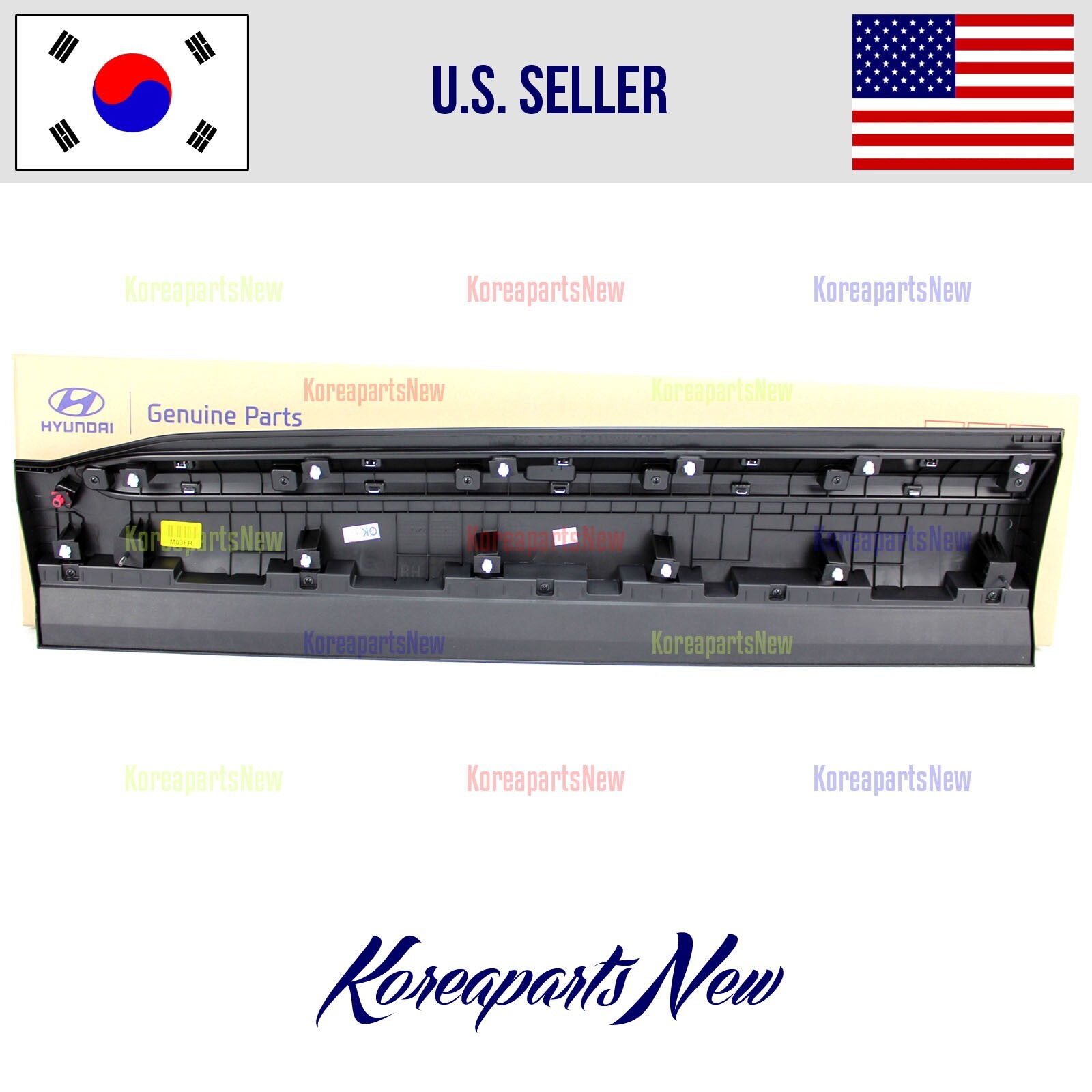 FRONT Door Molding Right PASSENG *Satin Chrome* ⭐OEM⭐ Hyundai Santa Fe 2019-2023