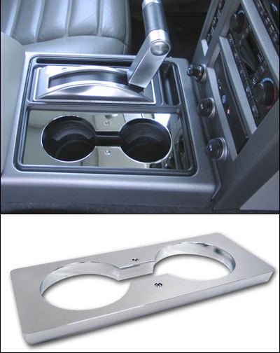 H2 & H2 SUT Smooth Chrome Billet Cup Holder Insert