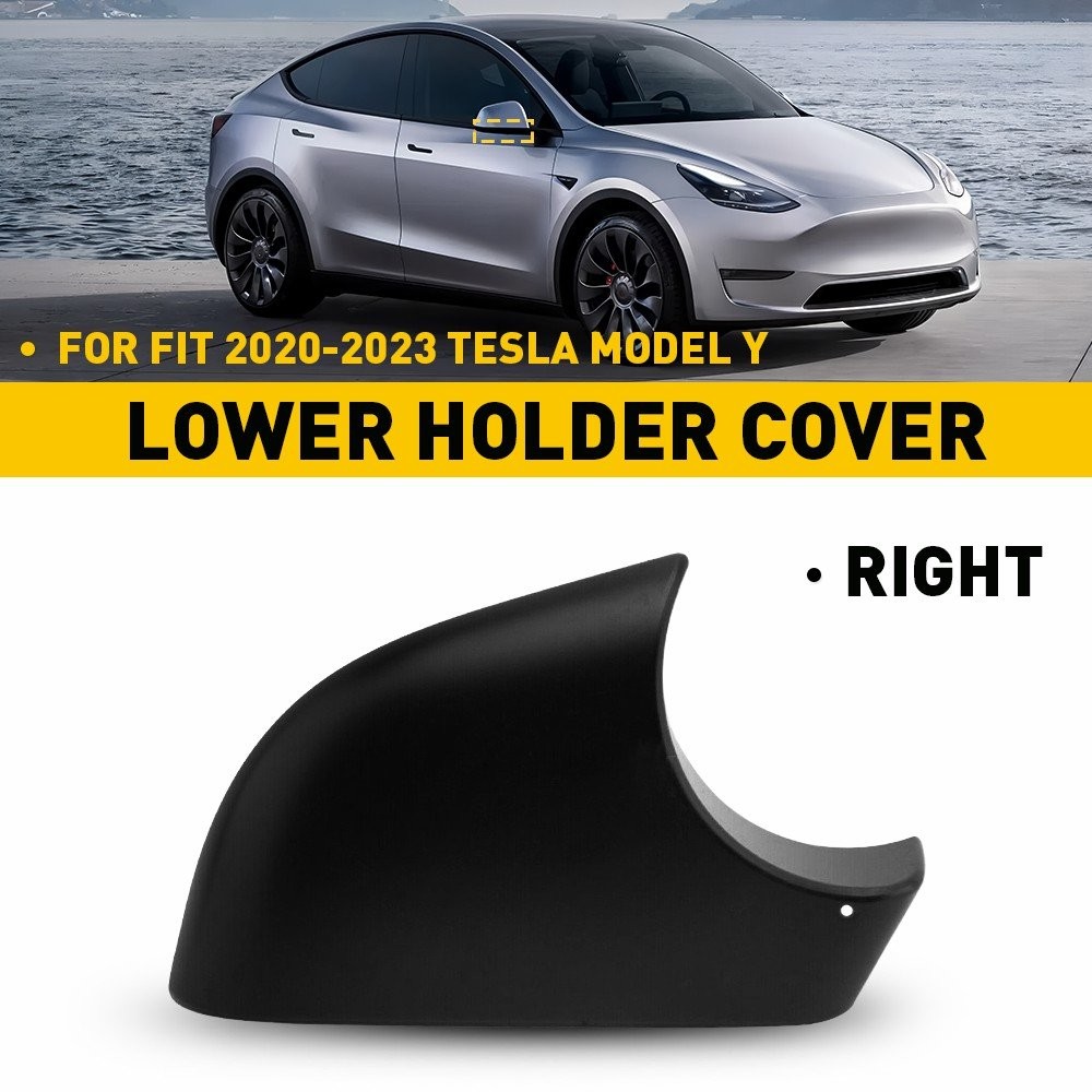 FOR TESLA MODEL Y 00-23 Passenger SIDE DOOR WING MIRROR COVER LOWER HOLDER BLACK