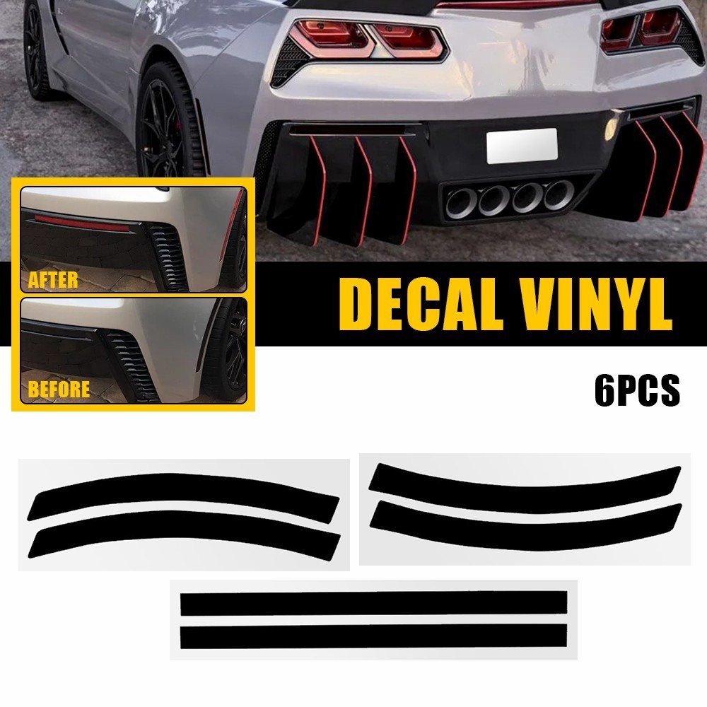 For 2014-19 Chevrolet Corvette C7 Front Rear Marker Lights Smoke Vinyl Film Tint