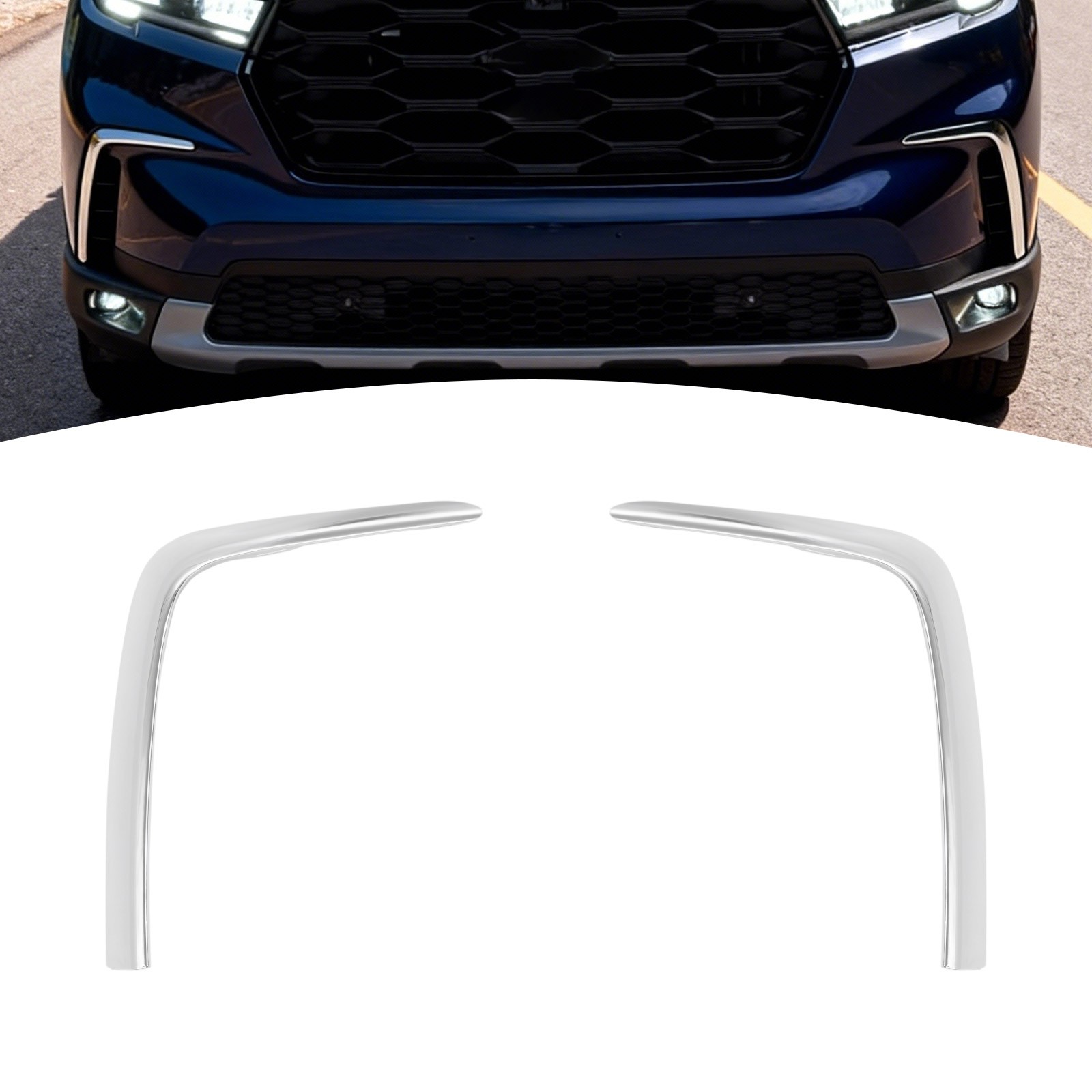 Left And Right Front Bumper Trim Molding, Bumper Trim For 2019-2022 Honda Pilot