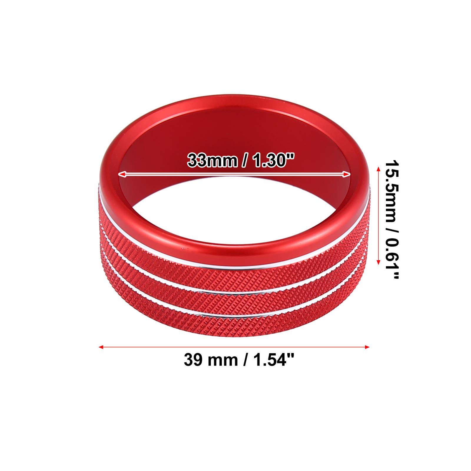 Headlights Switch Button Knob Ring Trim Cover for Dodge for Ram 2018-2021 Red