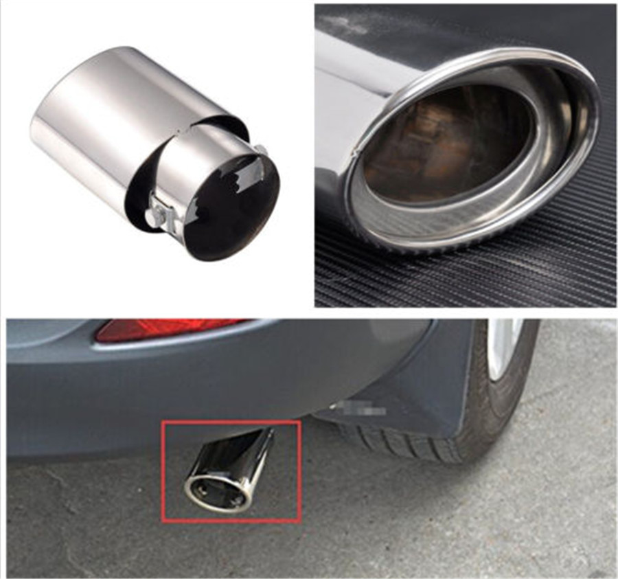 145mm Chrome Stainless Steel Exhaust Pipe Trim For 1.8-2.2 T