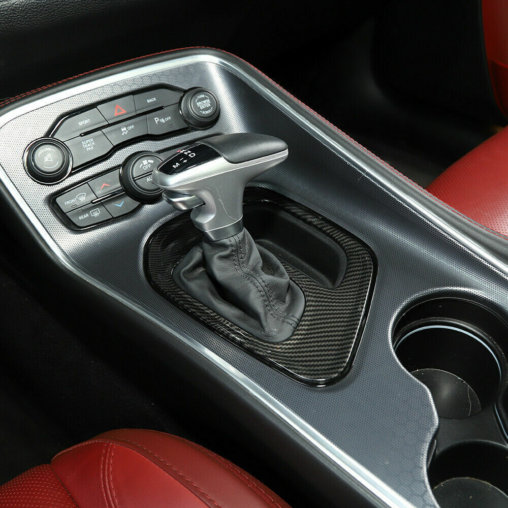 Carbon Fiber Dashboard Full Accessories Cover Trims For Dodge Challenger 2015-23