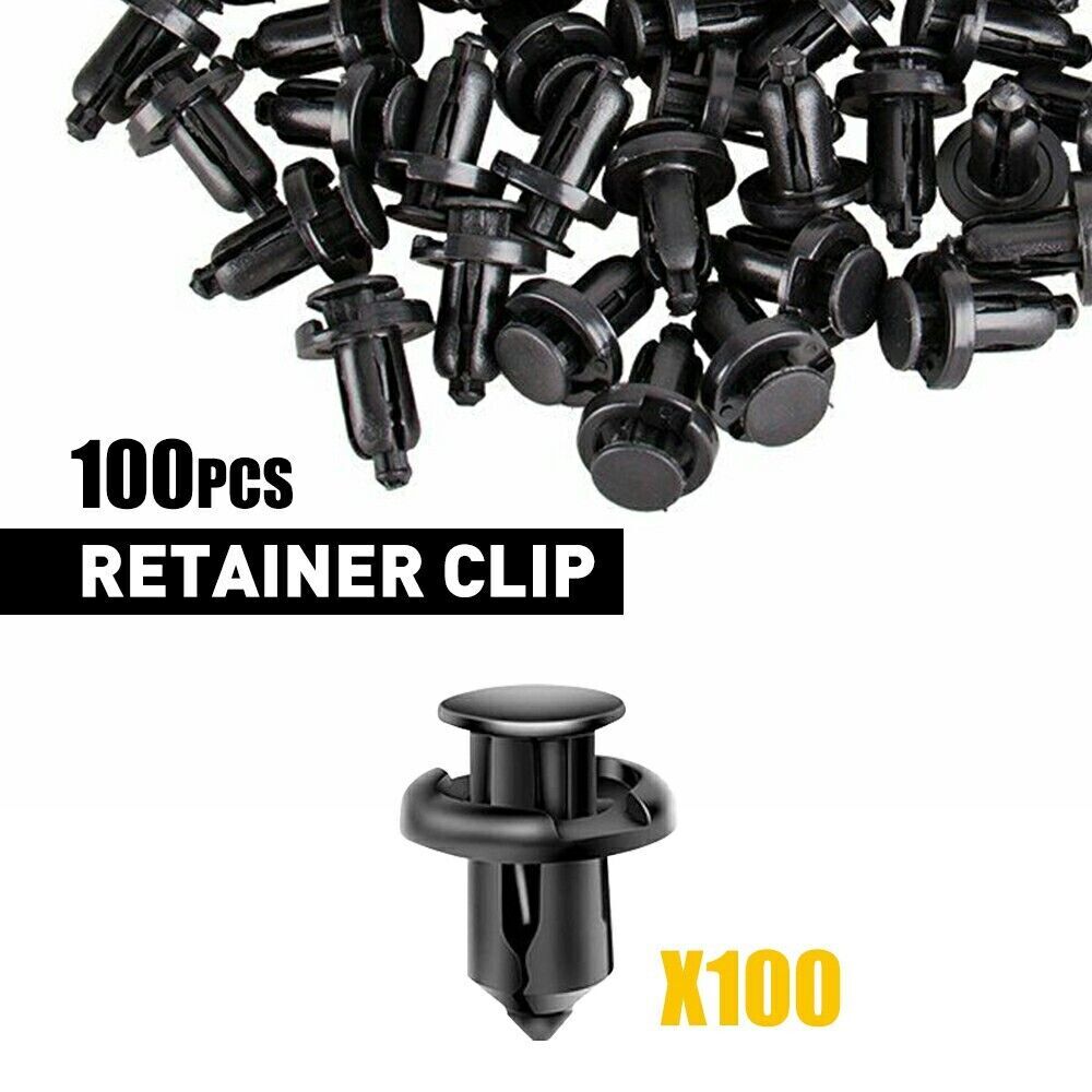 100 Pcs Clips Fastener Bumper Hood Fender Splash Shield Retainer for Honda Acura