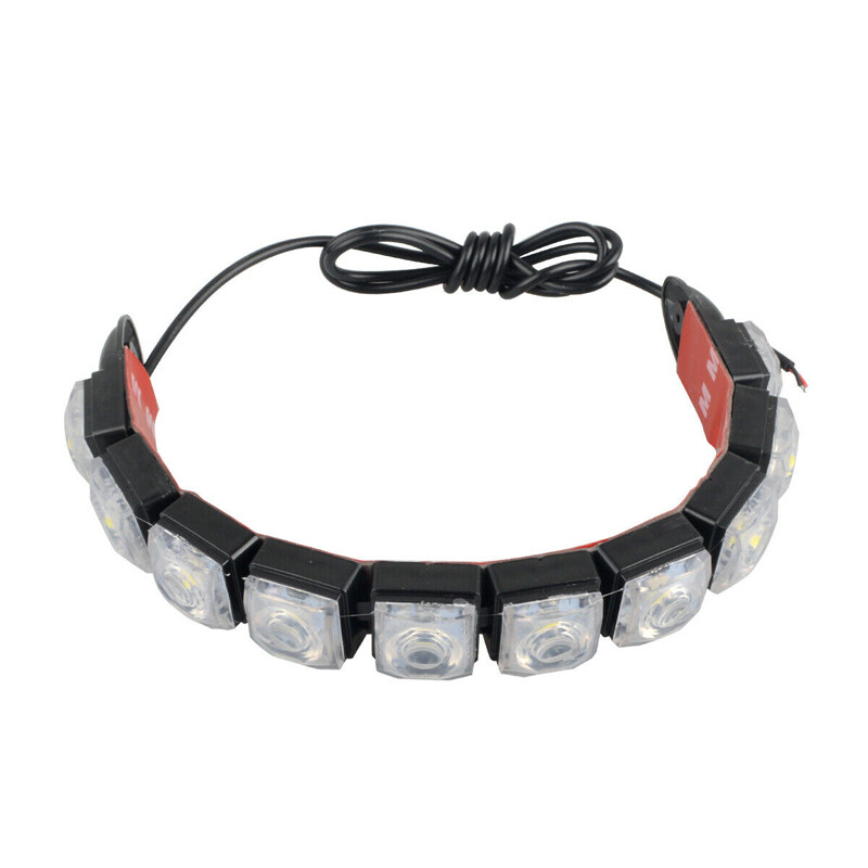 1Pair 12V 10-LED Daytime Running Light DRL Auto Fog Day Driving Lamp Lights Trim