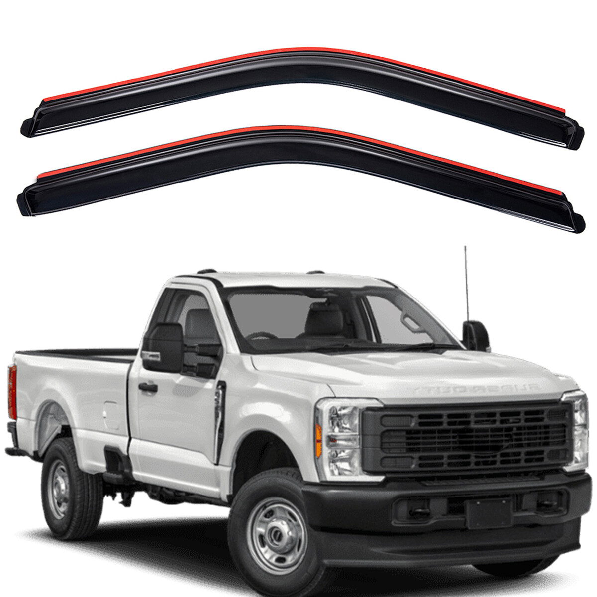 In-Channel Window Visors Rain Guards for 17-23 Ford F-250/F-350/F-350 Super Duty