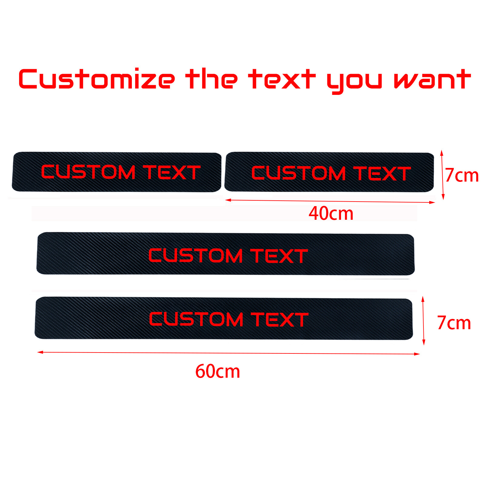 CUSTOM TEXT Car Door Sill Scuff Plate Protectors Sticker for Dodge Charger