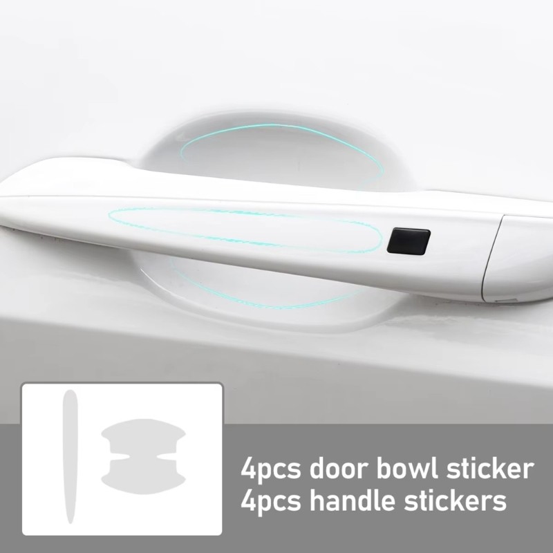 Car Exterior Door Handle Protector Transparent PVC Film Scratch Resistant Layer