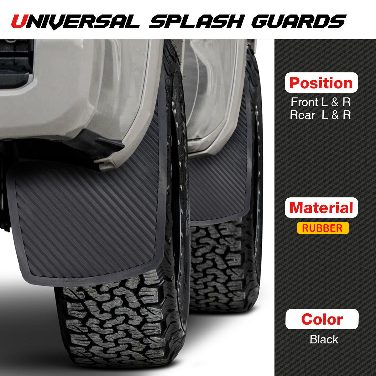 New For Toyota Tacoma Sports Rally Splash Guards Mud Flaps