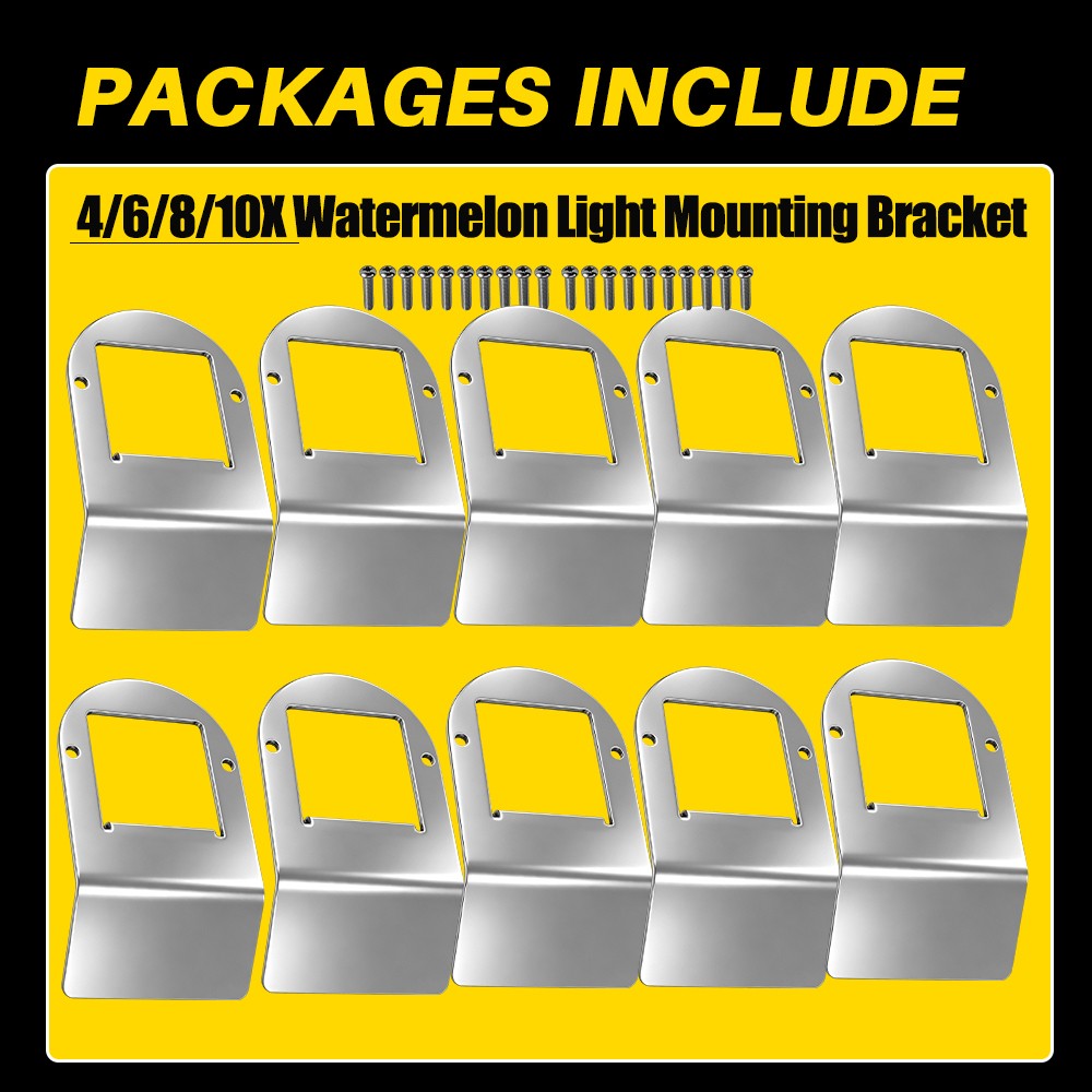 4-10x Stainless Steel Bracket Upper Mounting For Truck Trailer Watermelon Light