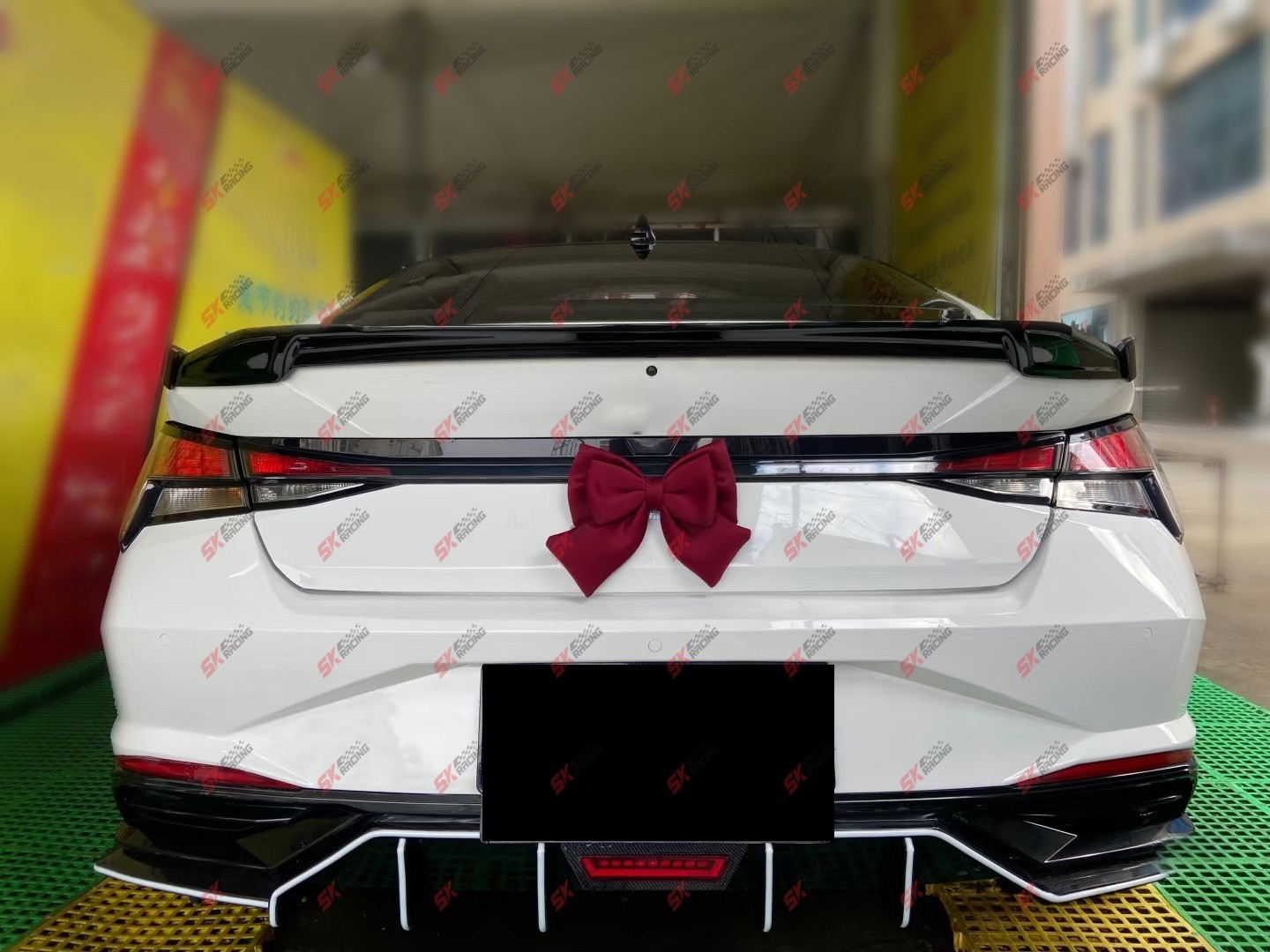 For Hyundai Elantra 2021-2025 ABS Glossy Black Rear Trunk Lip Spoiler Wing Kits