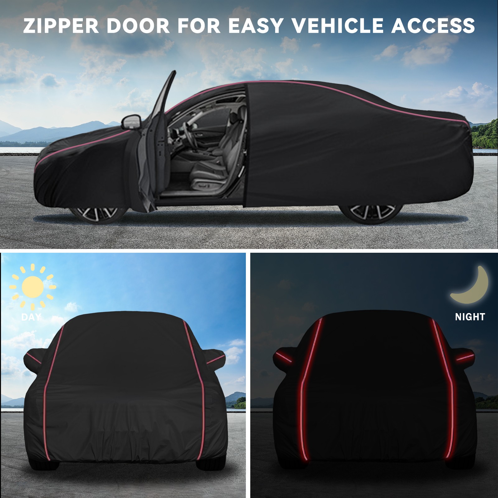 Heavy Duty Outdoor Car Cover Dust UV Protection 100% Waterproof For Honda Accord
