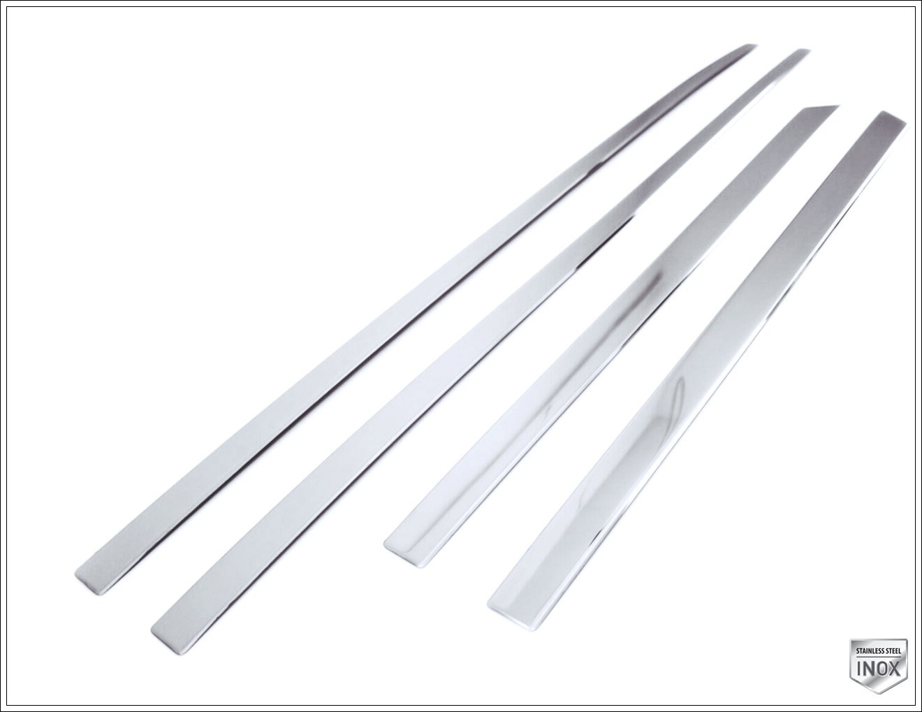 FOR HONDA PILOT 2009 TO 2015 CHROME SIDE DOOR MOLDING TRIM 4 PCS S.STEEL