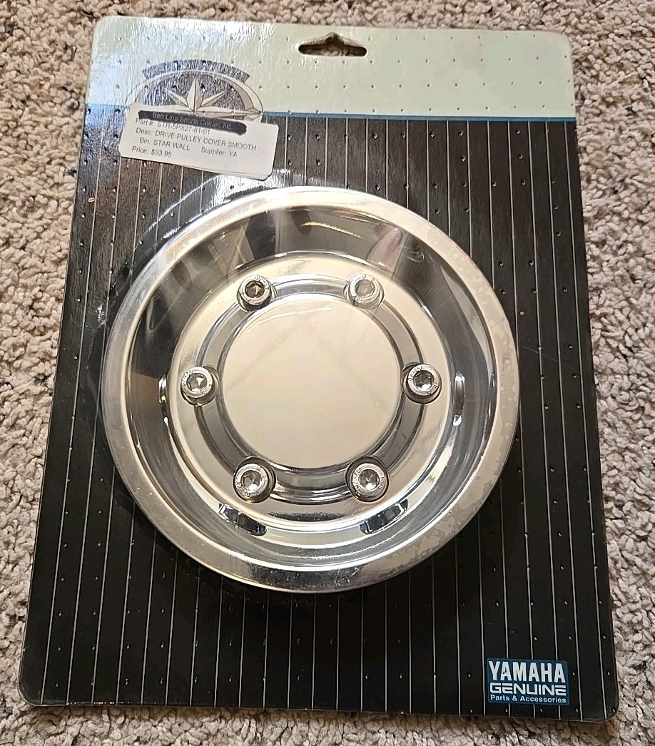 Old Stock Yamaha Motorcycle Star STR-5PX27-81-01 Smooth Chrome Drive Pully Cover