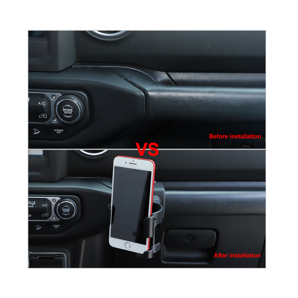 Multi-Function Drink Cup Phone Holder For Jeep Wrangler JL JT 2018+ Accessories