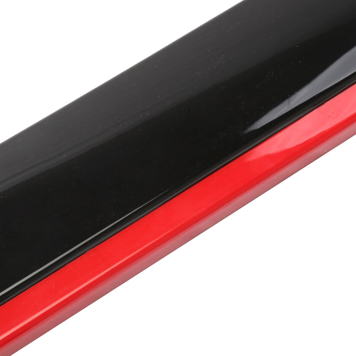 2.2m Car Side Skirts Winglet Extensions Splitters Lip Body Kit Glossy Black+Red