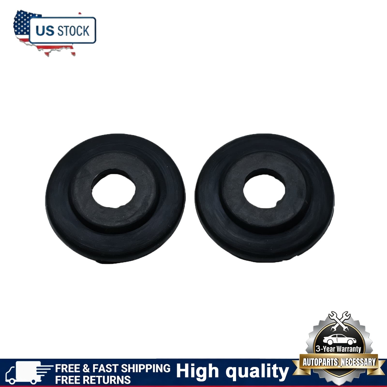 3Pc ABS Rubber Hood Footman Loop Windshield Stops For Jeep Wrangler 1997-2018 JK