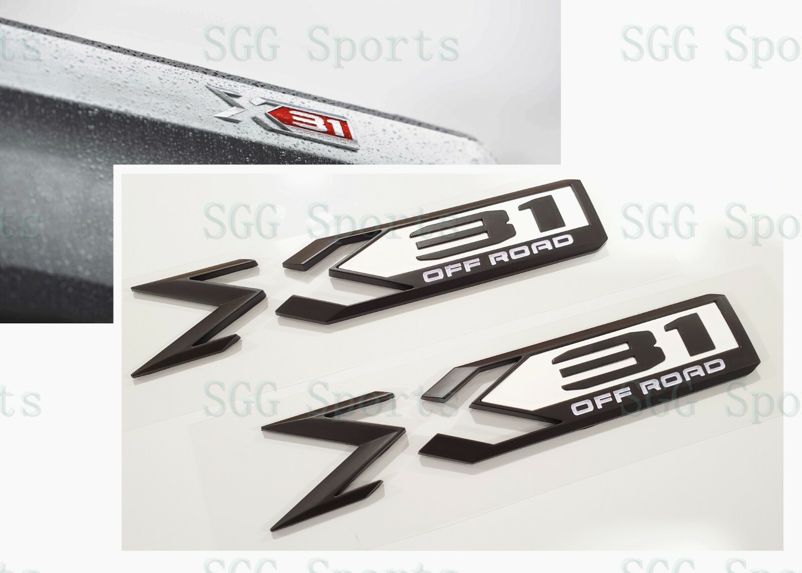 2PCS 2019-2023 GMC Sierra X 31 X31 OFF ROAD Bed Emblem OEM GEN Matte Black White