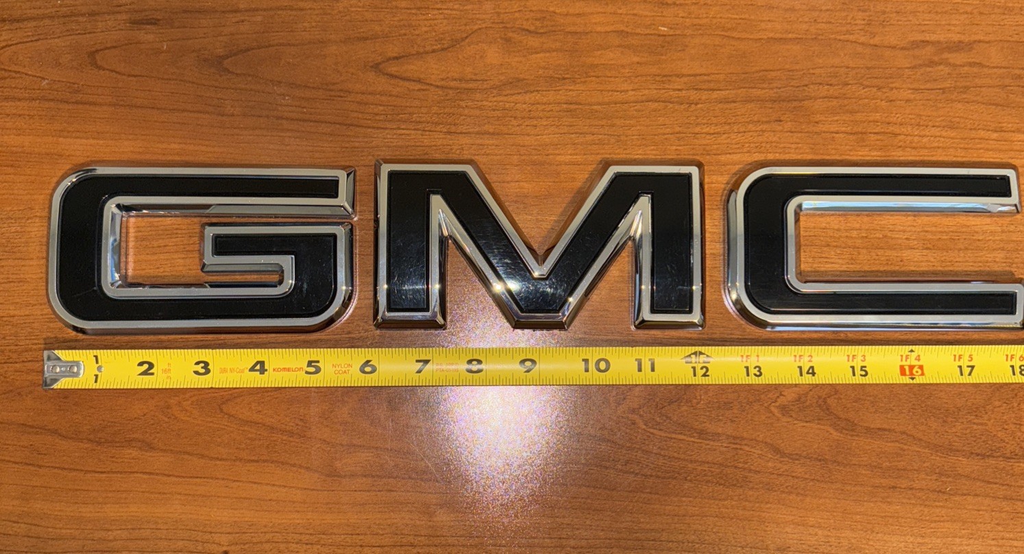 2019-2024 Rear Emblem Chrome Black GMC Fit For Sierra 1500 2500HD Tailgate