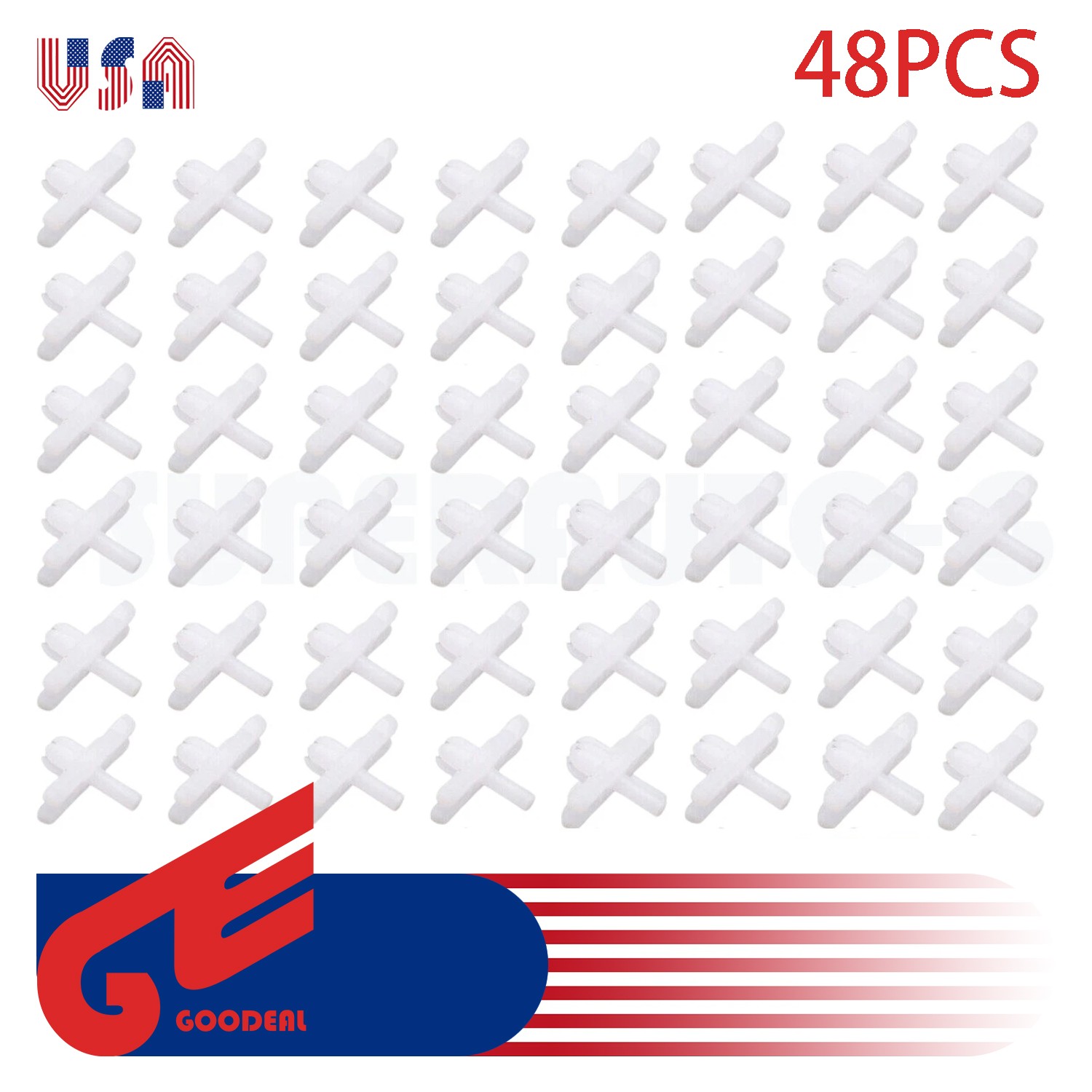 48 Trim Protective Clip White for 1985-1993 VW Cabriolet 1.8L 1781CC 155853585