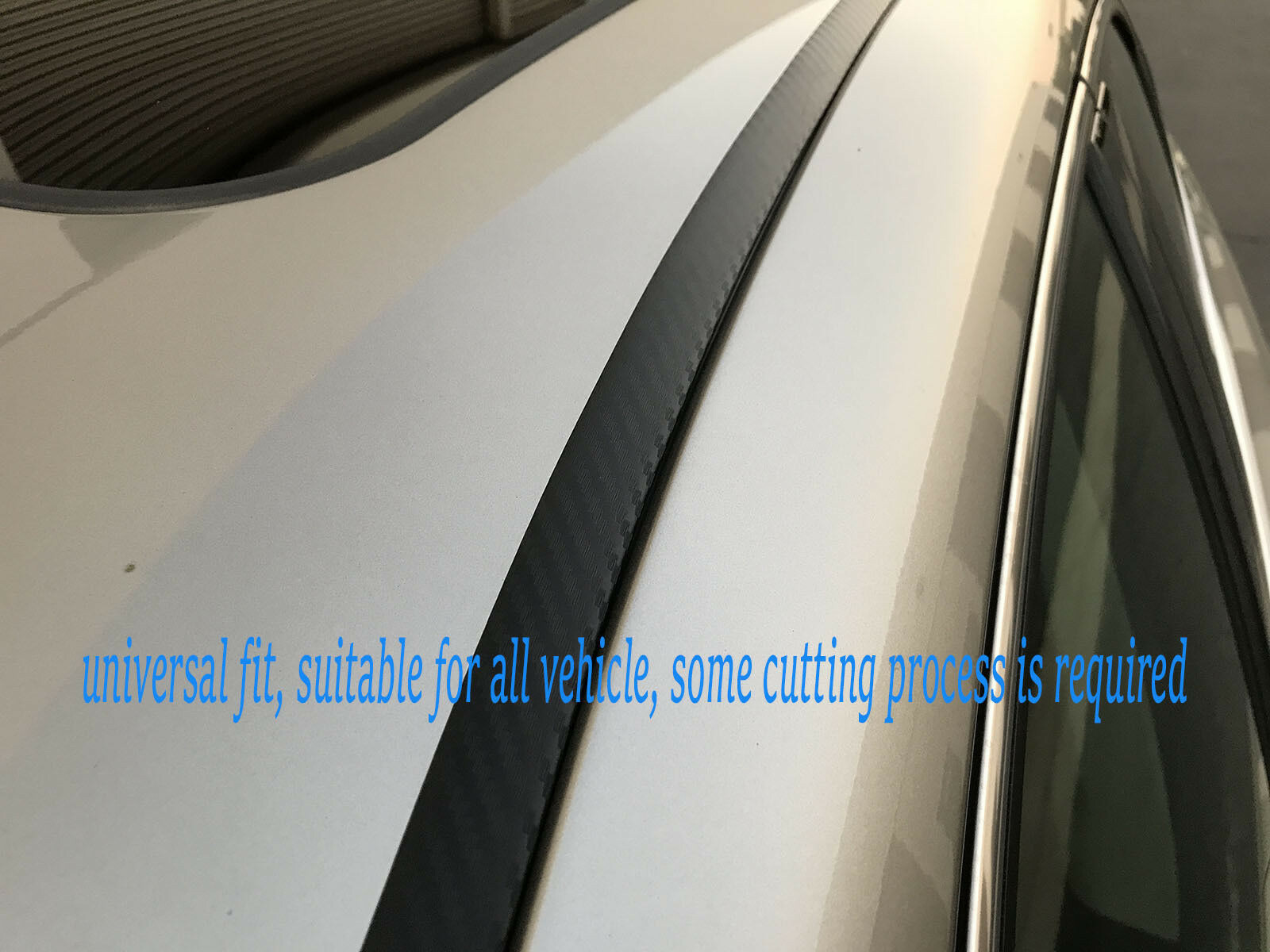 Honda 2005-2022 vehicles 2pcs Flexible CARBON FIBER ROOF TRIM Molding Kit