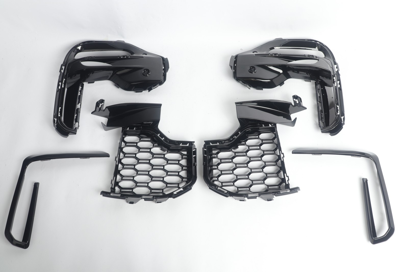 Gloss Black Front Bumper Side Fog Light Grille Cover For BMW X5 G05 2019-2023 20