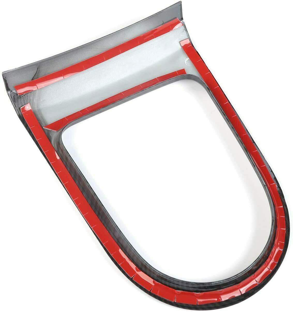 Carbon Fiber Cup Holder Insert &Gear Shift Frame Trim Cover for Ford Mustang 15+