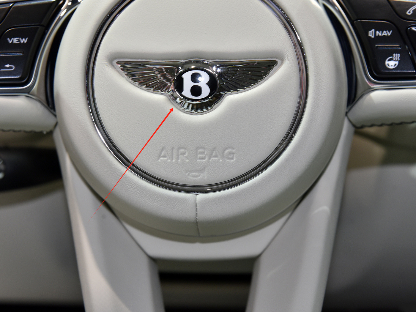 Bentley Emblem Badge Steering Wheel Airbag 91.1mmx29.4mm