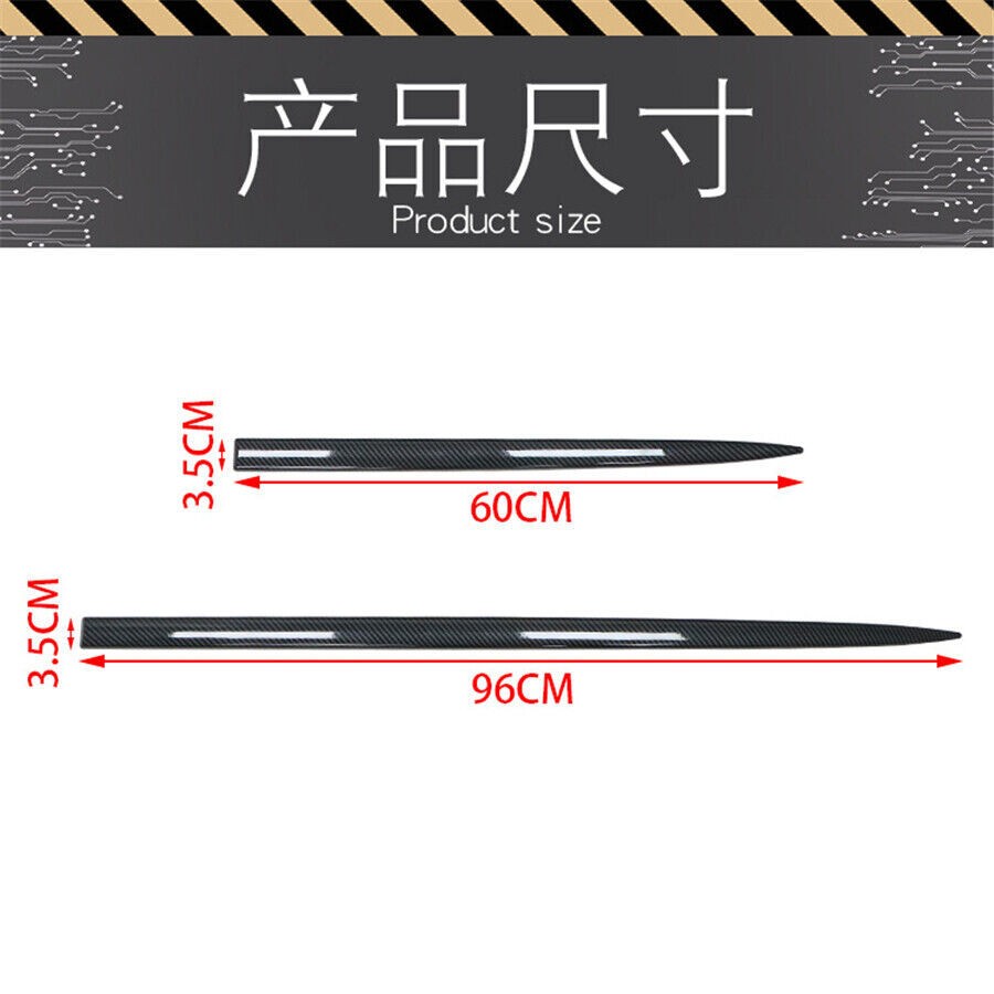 Carbon Fiber Color Car Door Side Skirt Line Sill Garnish Body Molding Trim Cover