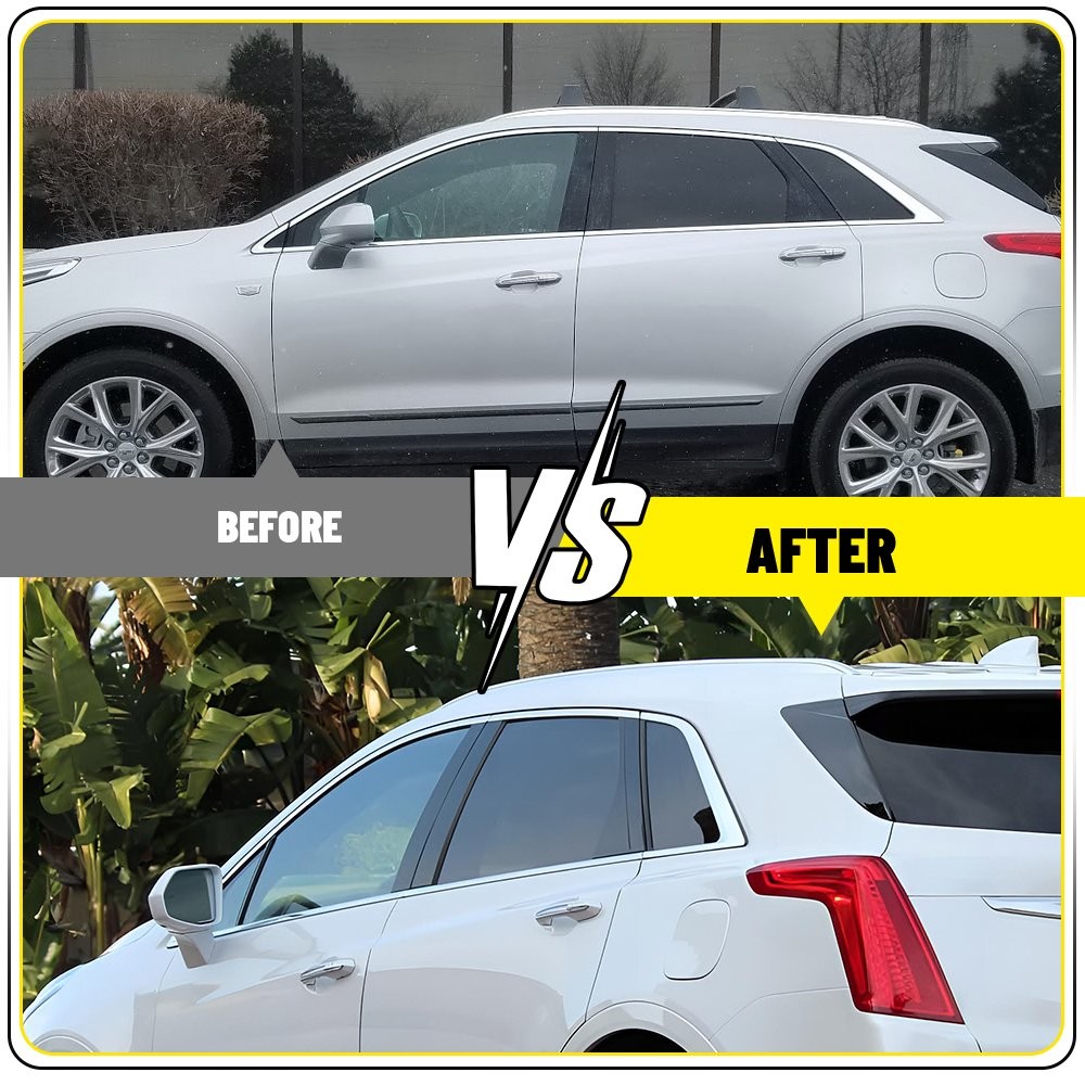 Pillar Post Trims Cover 6PCS Suitable for Black Cadillac XT5 2017-2023
