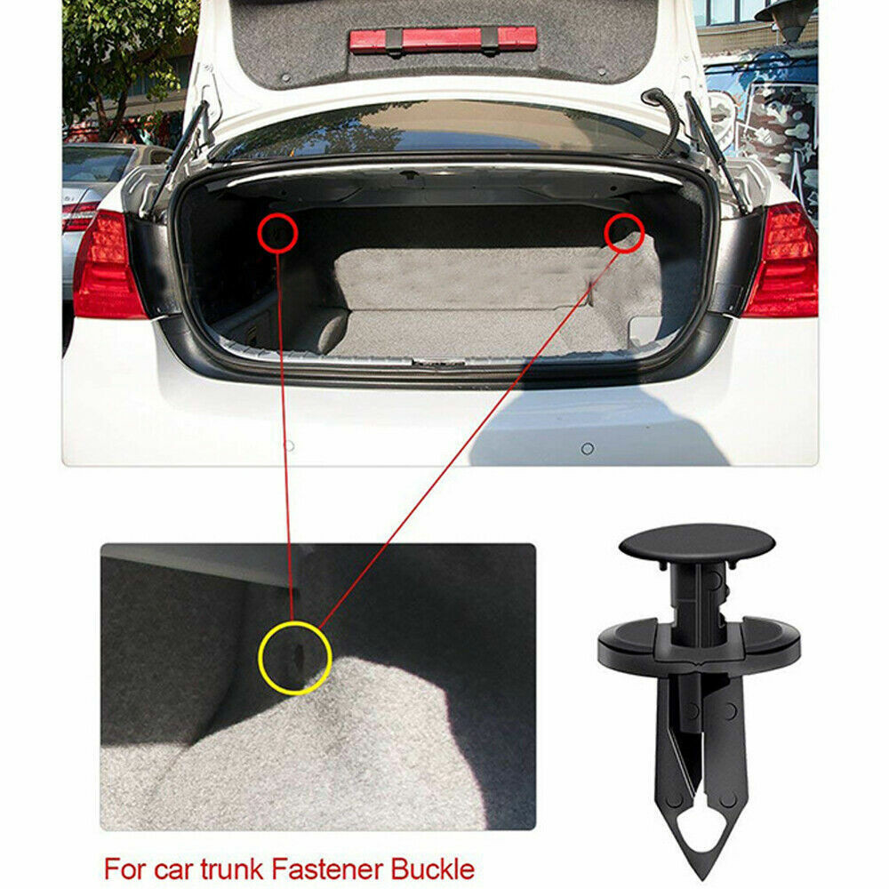 200PCS 8mm Bumper Retainer Clips Auto Car Plastic Push Rivets Fastener Fender