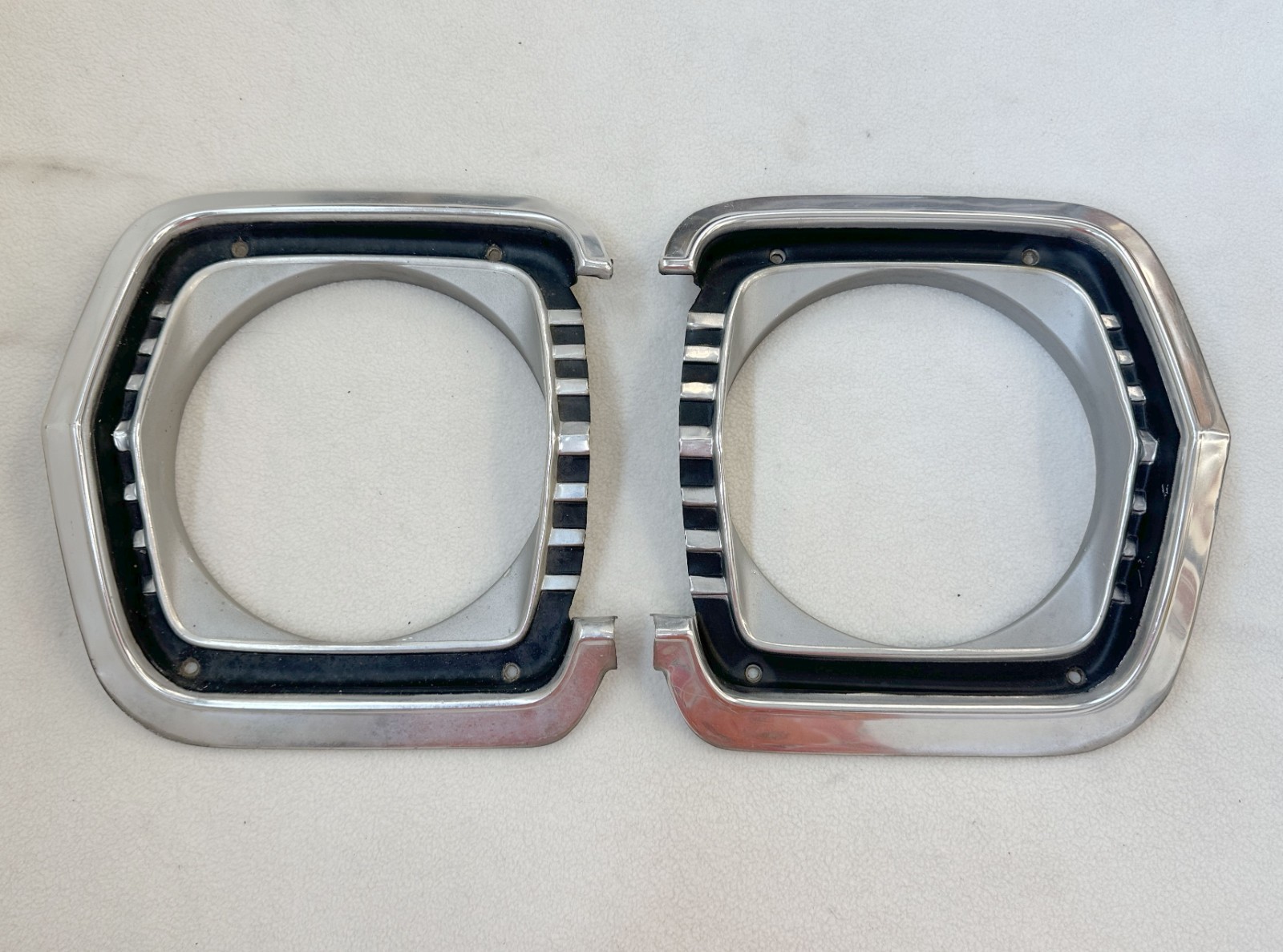 1966 Plymouth Belvedere II Satellite Headlight Bezels PAIR NICE 2dr Convertible