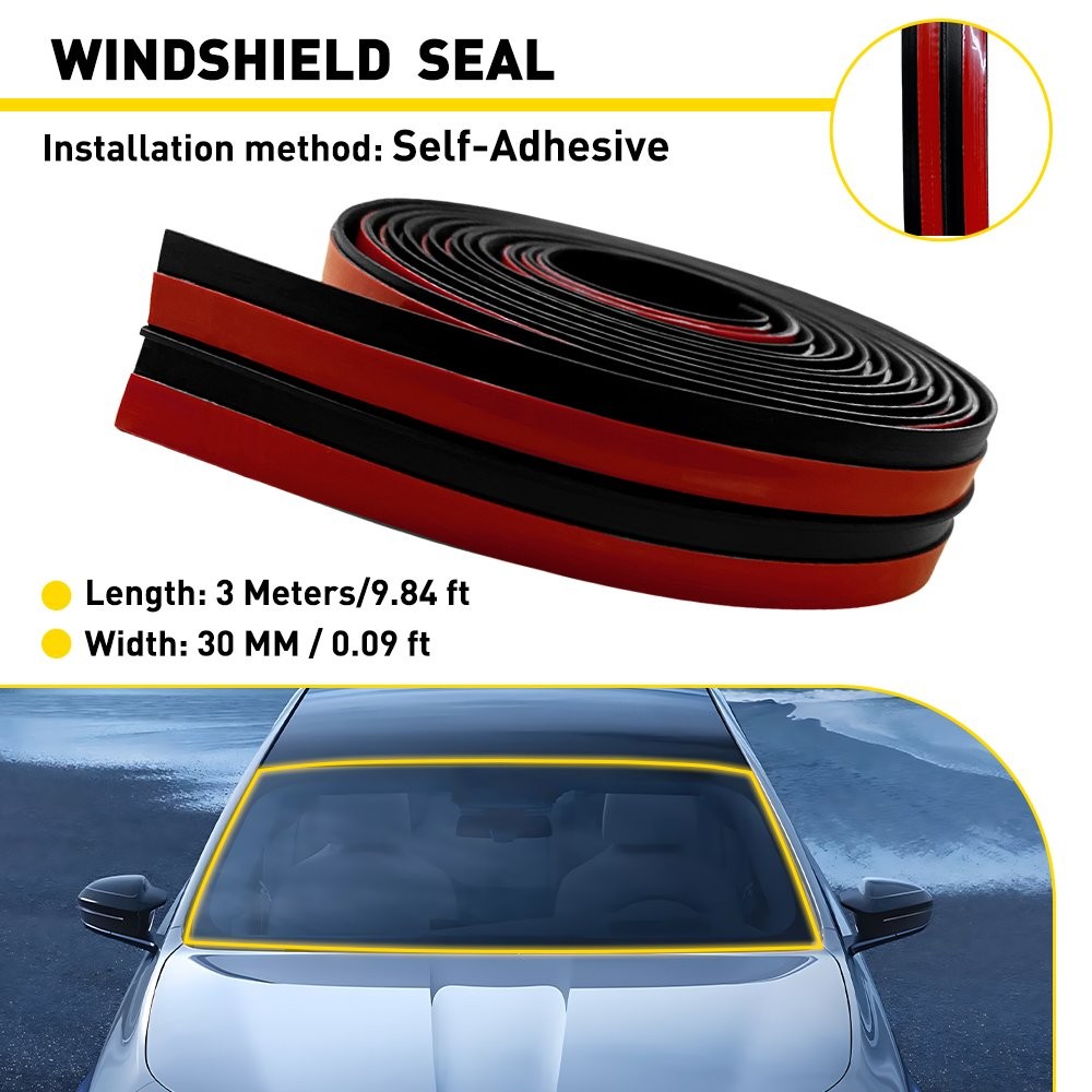 Window Windshield Sunroof Weather Z6S6 3M Molding Trim Rubber Seal Weather Strip
