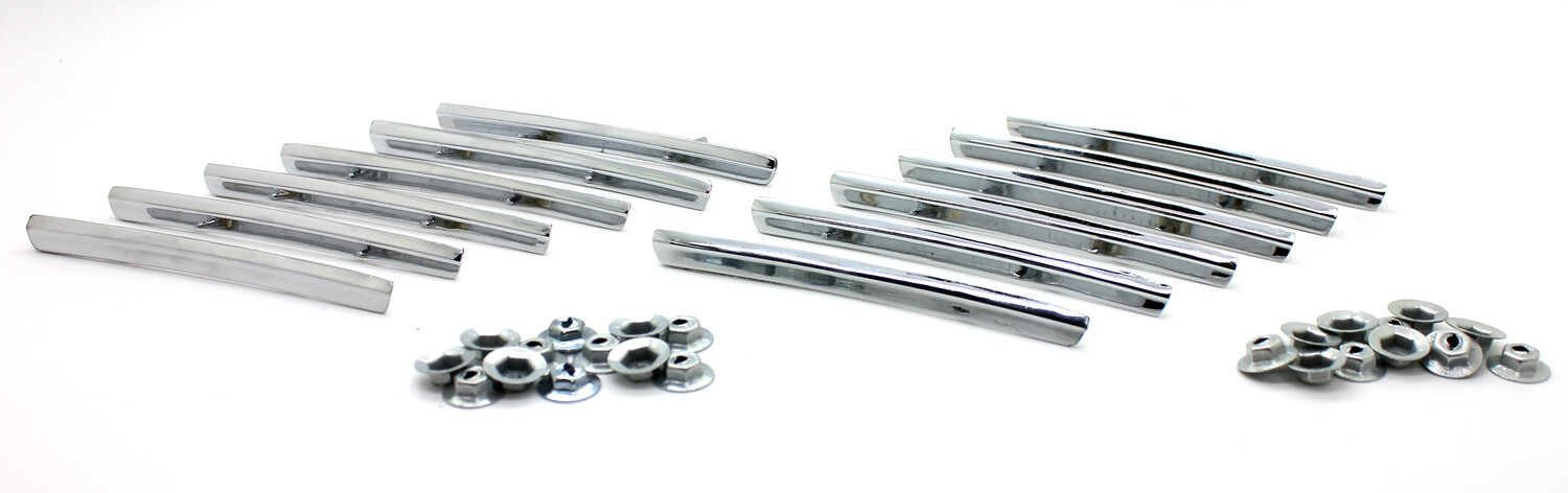 NEW Rear Fender Louver Vent Trim Set 12-PC & Nuts / For 67-68 FIREBIRD Quarter