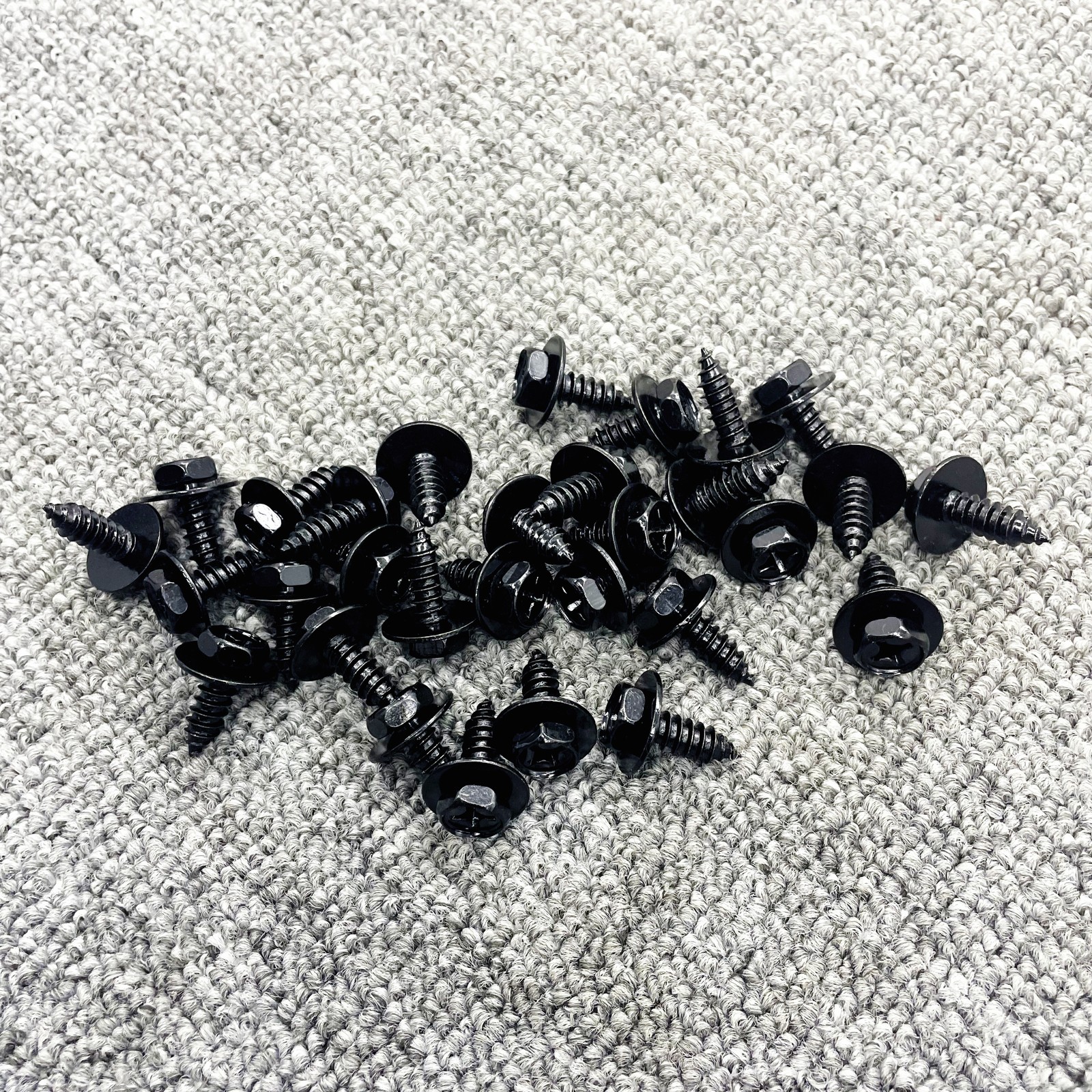30x 10mm Hex Head Screw with Washer Black Cover Clip 90159-60498 For Toyota