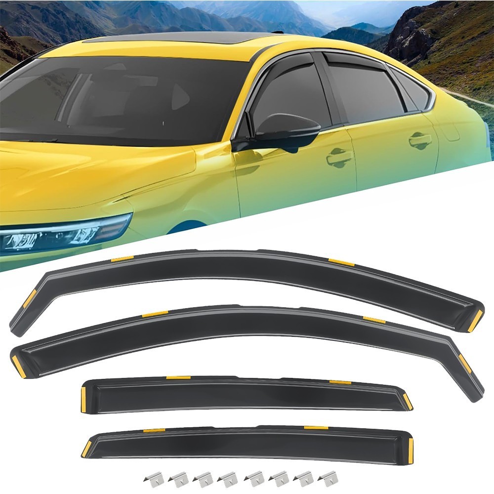 For 2023-2026 Honda Accord In-Channel Smoke Rain Guards Window Visors Vent Shade