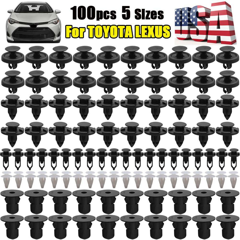 100PC For Toyota Lexus Push Rivets Bumper Wheel Arch Mud Flaps Clips 90044-68320