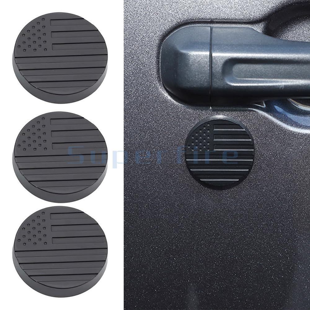 Flag Door Key Hole Keyhole Cover Cap Trim fit for Jeep Wrangler TJ JK JL JT 97+