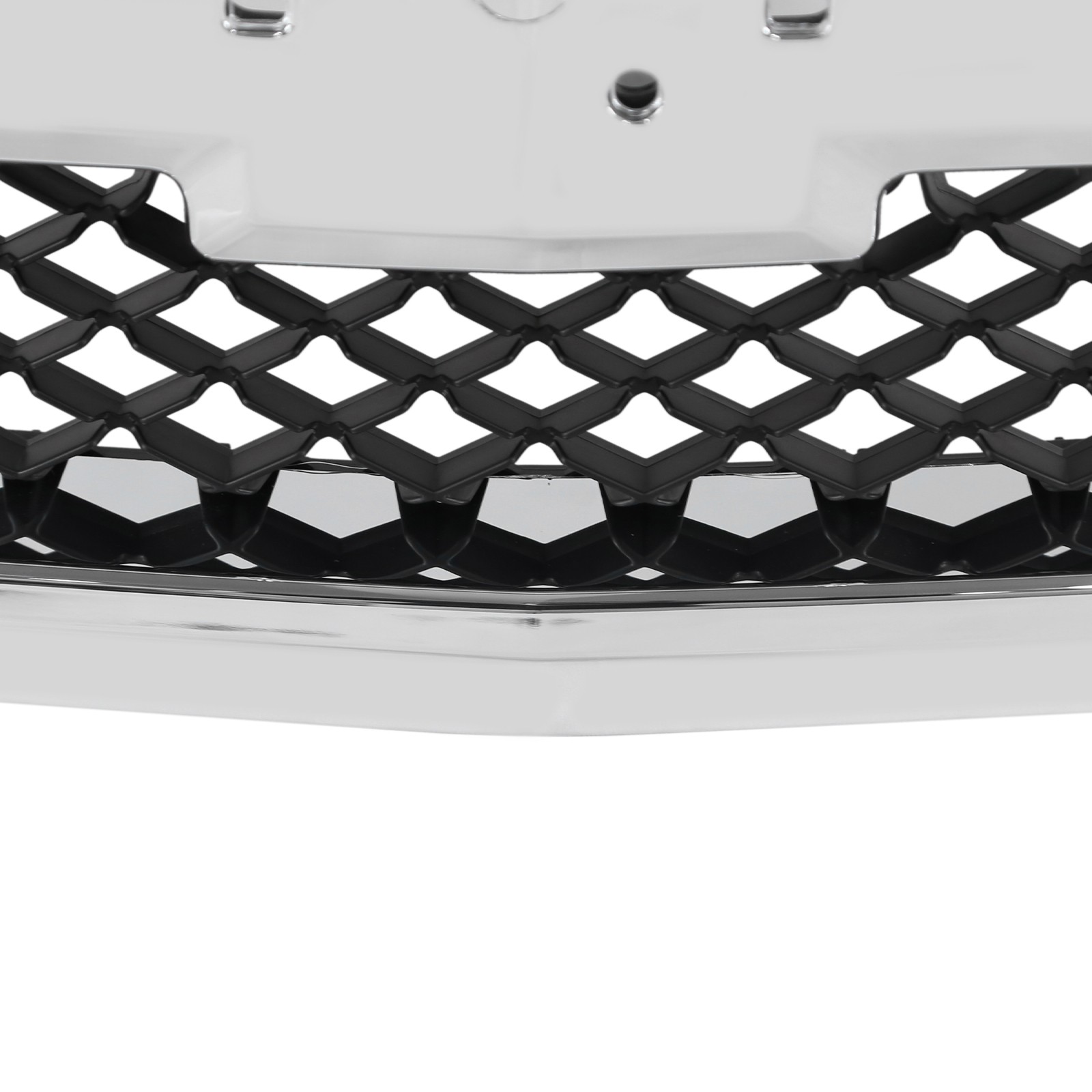 Chrome Grille Shell w/ Black Mesh Insert For 2007-2013 Chevy Silverado 1500
