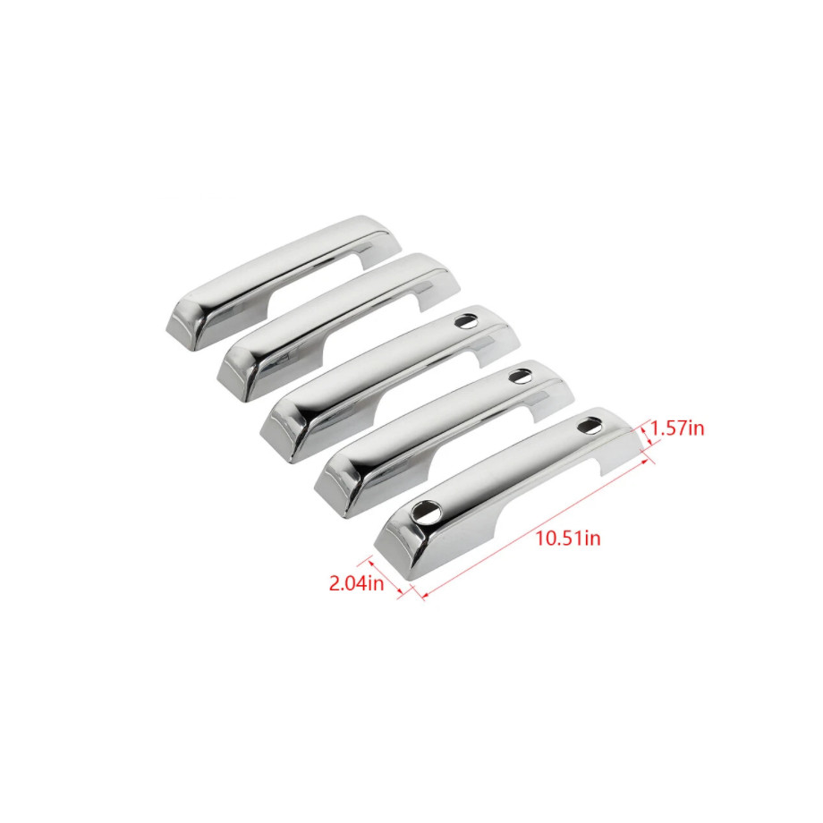 For Ford Bronco 2021-2026 ABS Chrome Exterior Side Door Handles Cover Trim 5PCS