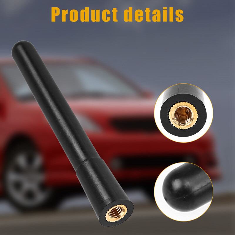 4″ Short Black Aluminum Antenna Mast Rod AM/FM for FORD MUSTANG 1979-2009 New