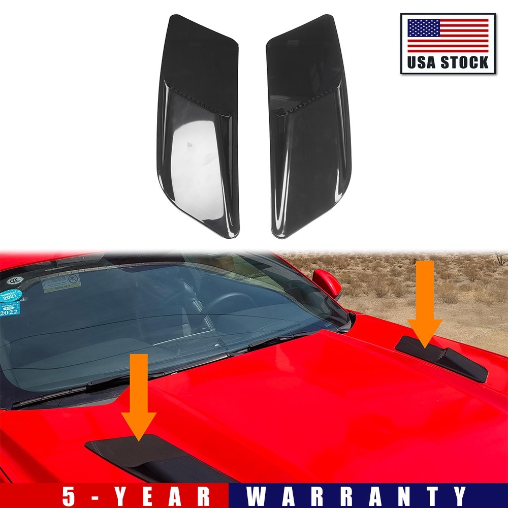 Hood Air Intake Flow Vent Cover GT OE Style Scoop Trim For 15-17 Ford Mustang