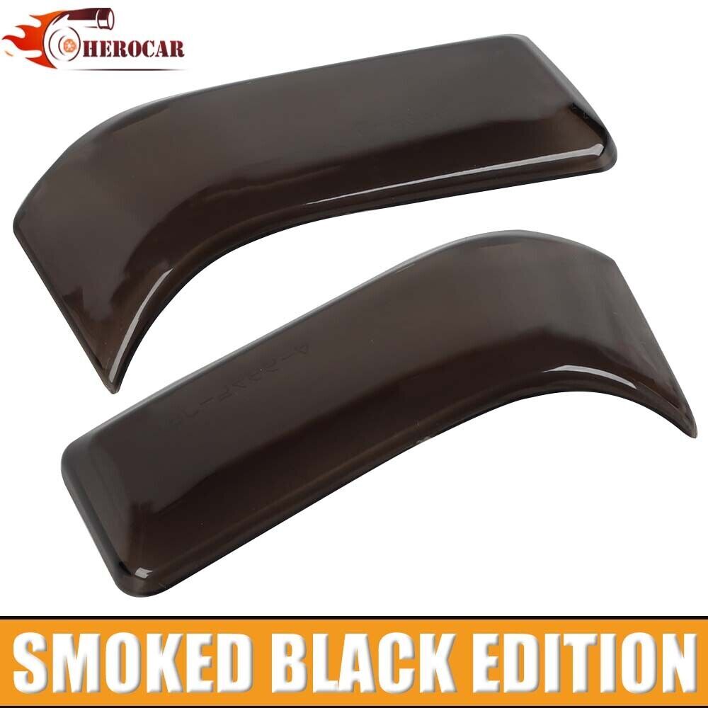 Rearview Mirror Turn Signal Light Cover Trim For Ford F150 2021-23 Smoked Black