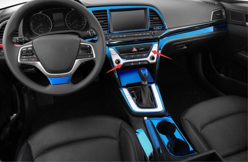 Titanium Blue Central Console AC Switch Panel Trim For Hyundai Elantra 2017-2018