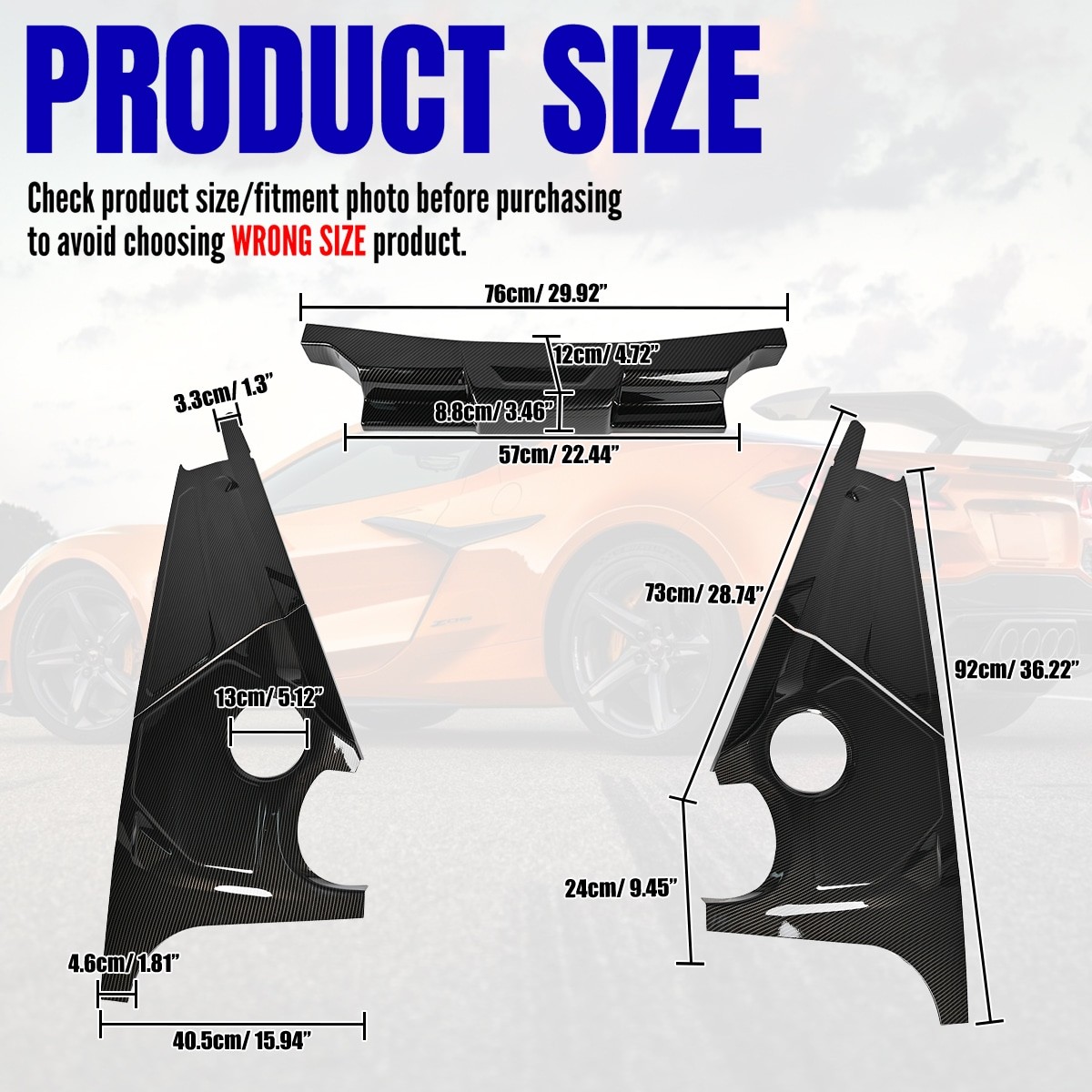 Carbon Rear Engine Bay Panel Cover Plate Frame Trim For Corvette C8 Coupe 2020+