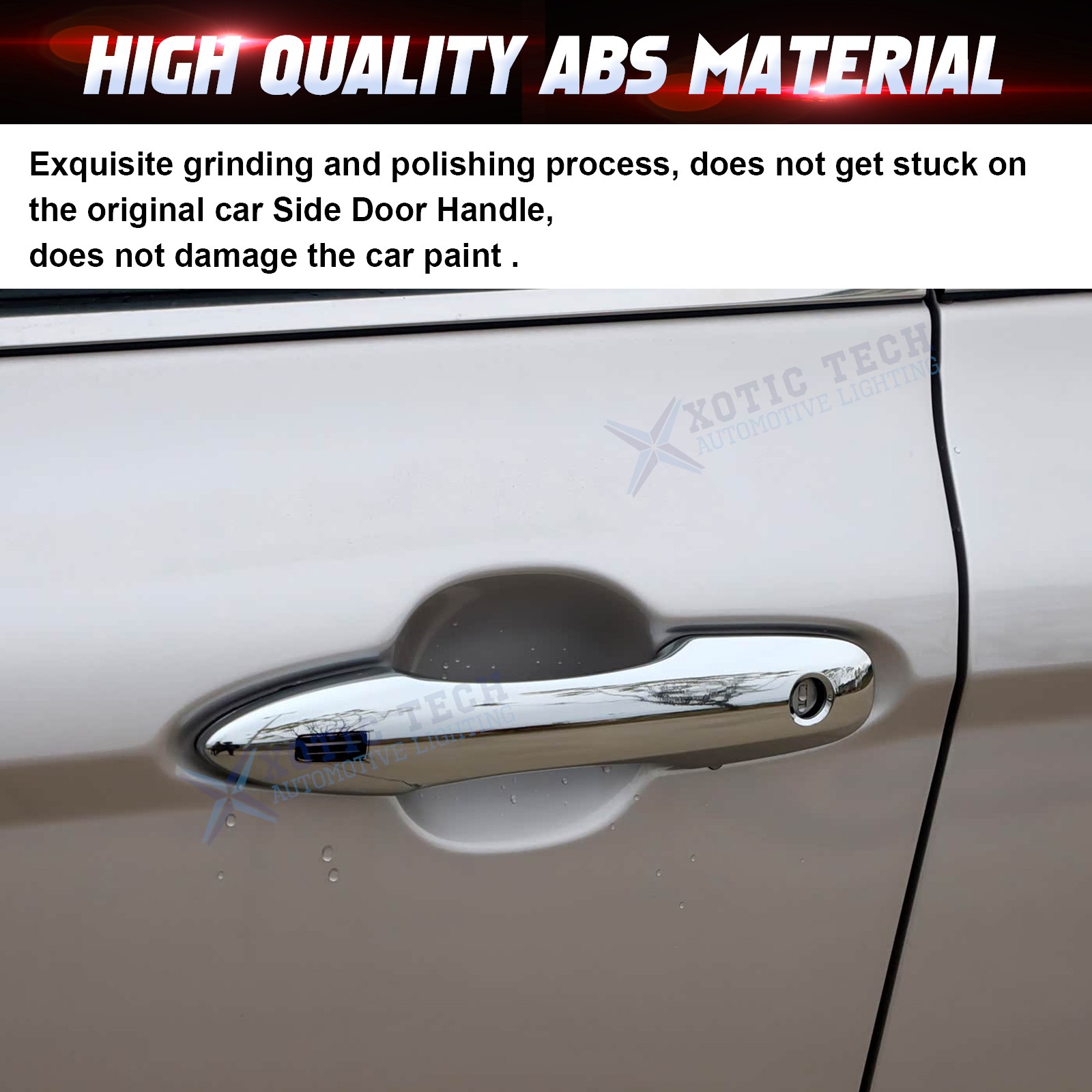 Chrome Silver ABS Door Handle Trim Molding For Toyota Camry 2018+ Corolla 2020+