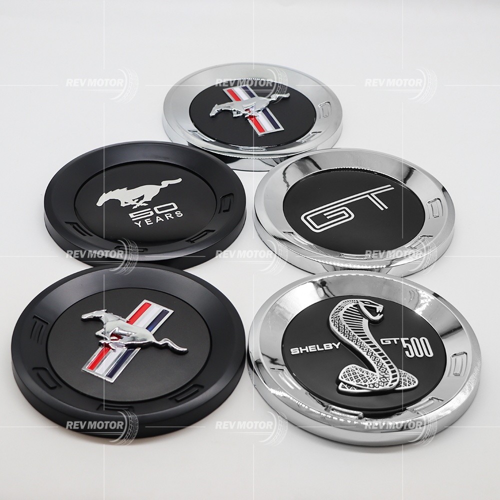 Chrome Black Trunk Deck Lid Emblem Badge Fit For Mustang Shelby 5.9″/15cm