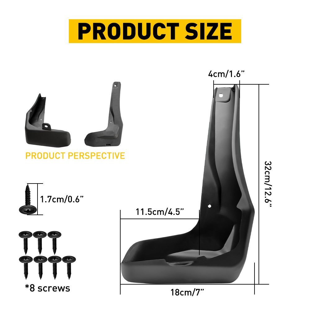 For Gen 10th Hatchback Civic 2017-2021 Splash Guards Mud Flap Car Accessories US